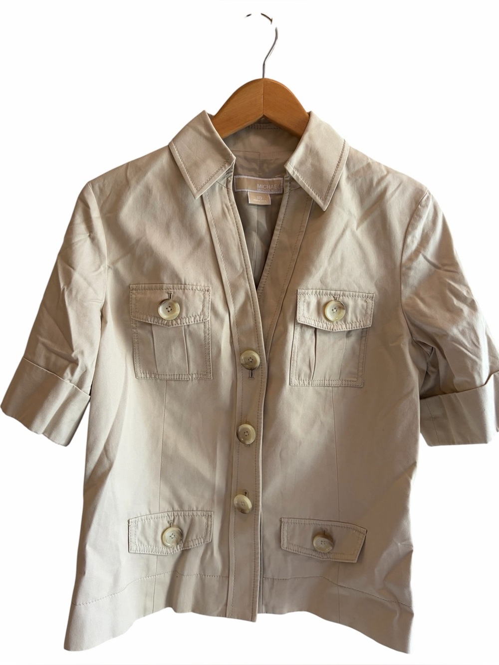 MICHAEL KORS Mock Cargo Safari Suit Jacket 10